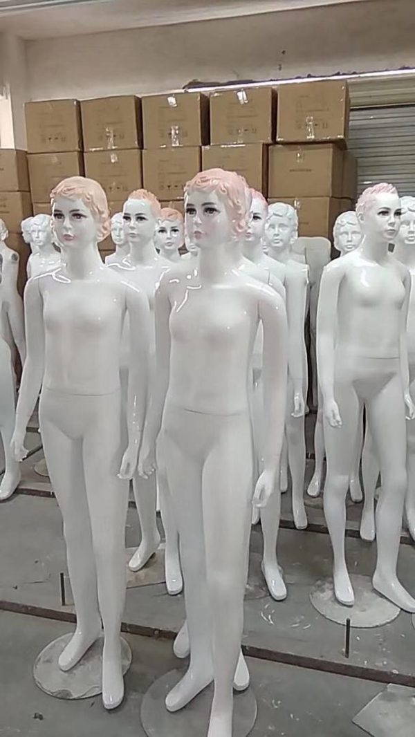 Teenage white gloss mannequin